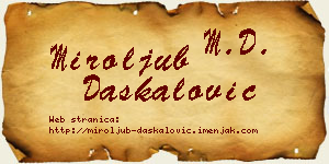 Miroljub Daskalović vizit kartica